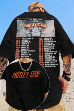 Retro 2026 Motley Crue Band Graphic TShirt Mens Womens Cotton Tee Summer Casual Short Sleeve Round Neck Clothing Loose