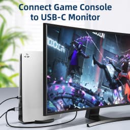 CABLETIME 4K60Hz Active HDMI to USB-C Cable with USB Power for Nintendo Switch PS3/4/5 Xreal Air 2 Game Console to Portable Moni