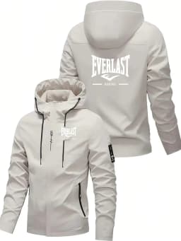 EVERLAST BOXING Spring and Autumn Men's Street Leisure Hoodie Fashionable Outdoor Hiking Slow Running Zipper Loose Hoodie