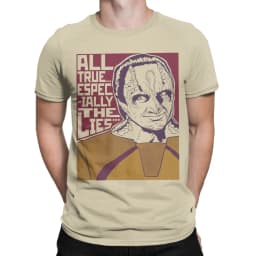 Awesome Stars Treks Deep Space Nine Garak All True Especially The Lies T-Shirt for Men Cotton T Shirt Tees Gift Idea Clothes