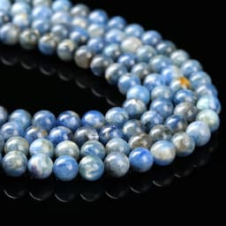 1A Natural Stone Kyanite Bead Round Loose Spacer Gemstone Bead for Jewelry Making DIY Bracelet Necklace Accessory Wholesale