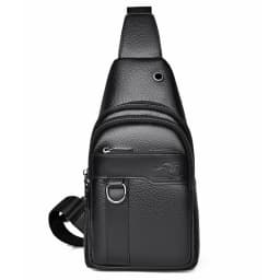 Luxury Brand Messenger Bag Men Leather Chest Bag Vintage Crossbody Shoulder Bag Outdoor Running Cycling Belt Sling Chest Bags