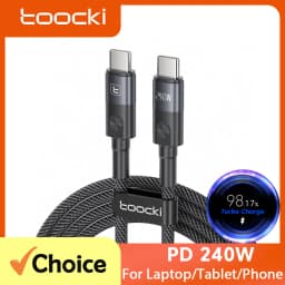Toocki PD 240W Ultra Fast Charging USB C Cable 5A Type C Super Charge Textured Grip Data Cord for Laptop Xiaomi17 iPhone MacBook