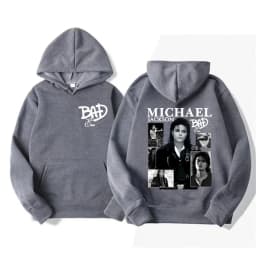 King of Pop Michael Jackson Bad Era Album Graphic Hoodies Men Women Vintage Hot Sale Hoodie Oversized Fleece Comfort Sweatshirts