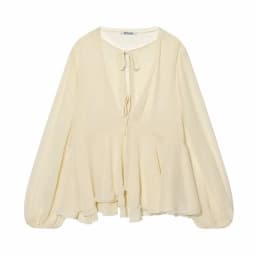 Women Chic Elegant Blouse Woman Casual Layered Fashion Spring Flare Sleeve Pleated Shirt Female O-Neck Shirt