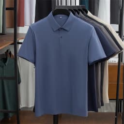 Brand Clothing 2026 New Men's Summer Polyamide Spandex Fabric Polo Shirt High Stretch Ice Silk Breathable Cool Touch Tops Male