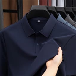 Brand Clothing 2026 New Men's Summer Polyamide Spandex Fabric Polo Shirt High Stretch Ice Silk Breathable Cool Touch Tops Male
