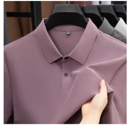 Brand Clothing 2026 New Men's Summer Polyamide Spandex Fabric Polo Shirt High Stretch Ice Silk Breathable Cool Touch Tops Male