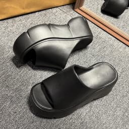 Thick Sole Sandals for Women Home Platform Slippers EVA Non Slip Beach Sandals Summer Lady Slides Soft Sole Wedge Heel Slipper