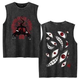 Vintage Washed Anime Fullmetal Alchemist Tank Tops Edward Elric Alphonse Elric T-Shirt Men Women Casual Sleeveless Vest T-shirts