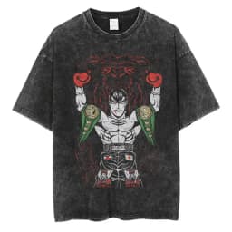 Anime Hajime No Ippo Kamogawa Boxing Gym Vintage Washed T-shirt Makunouchi Takamura KGB T Shirts Men Manga Oversized T-shirts