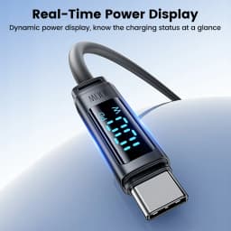 Toocki USB C Cable 100W Fast Charger LED Digital Display USB C To Type C Cable For iphone 17 16 Samsung xiaomi oppo Data Cord