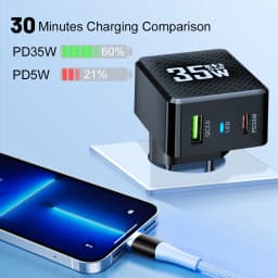 35W GaN USB Fast Charging Type C Charger Quick Charge Mobile Phone Power Adapter For iPhone 15 Xiaomi Samsung Portable Chargers