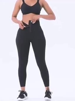 Women's New Corset Leggings Elastic Comfortable Slim Yoga Pants Button Closure Tummy Control Design For Belly Fat Slimming Pants