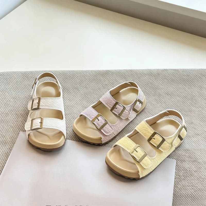 Summer Classic Kids Open-Toe Sandals Non-slip Boys Girls Fashion Beach Sandals Breathable Outdoor Children School Flat Sandals