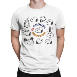Snoopy Charlie Brown T-Shirt Men Cotton Top Tee Harajuku O-neck Short Sleeve