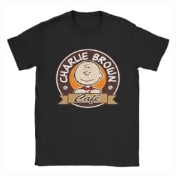 Snoopy Charlie Brown T-Shirt Men Cotton Top Tee Harajuku O-neck Short Sleeve