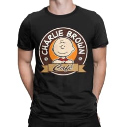 Snoopy Charlie Brown T-Shirt Men Cotton Top Tee Harajuku O-neck Short Sleeve