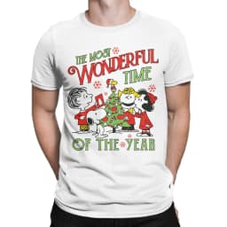 Snoopy Charlie Brown T-Shirt Men Cotton Top Tee Harajuku O-neck Short Sleeve