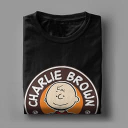 Snoopy Charlie Brown T-Shirt Men Cotton Top Tee Harajuku O-neck Short Sleeve