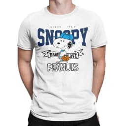 Snoopy Charlie Brown T-Shirt Men Cotton Top Tee Harajuku O-neck Short Sleeve