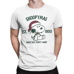 Snoopy Charlie Brown T-Shirt Men Cotton Top Tee Harajuku O-neck Short Sleeve