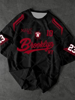 Men'S Oversized Streetwear Printed Number In Brooklyn New York Basketball Jersey Quick Drying Sports Tee Summer Men'S T-Shirt