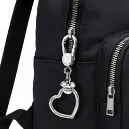 925 Sterling Silver Keychain Mickey Mouse Charm Heart Shape Snake Chain Charm Holder DIY Cartoon Jewelry Gift For Women Girl