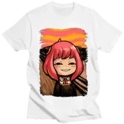 Unisex Japanese Anime Spy X Family Anya Forger Graphic Print T-Shirt Streetwear Short Sleeve plus Size Fashion Top for Men Kids
