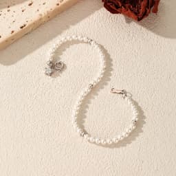 MODIAN Elegant Pearls Beaded Bracelet 925 Sterling Sliver Sweet Shining Star CZ Bracelet For Women Fine Jewelry Gifts