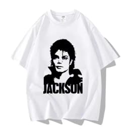 Michael Jackson's Official Movie-related Musical Note Short-Sleeved Cotton T-Shirt - Comfortable and Of High Quality Ins Y2k