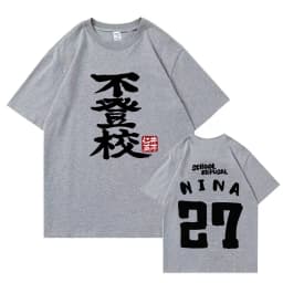 Nina Iseri Graphic T-shirt Japan Anime Girls Band Cry Tee-shirt Casual High Quality Tshirt Ropa Mujer Manga Cartoon Print