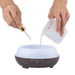 500ML Aromatherapy Machine Wood Grain Humidifier with 7-Color LED Heavy Fog Quiet Bedroom Office Hotel Essential Oil Humidifier