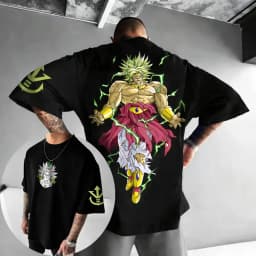 Dragon Ball Anime Cotton T-shirt 2026 New Summer Broli Creative Printed Men's and Women's Street Hip Hop Casual Short Sleeve Top