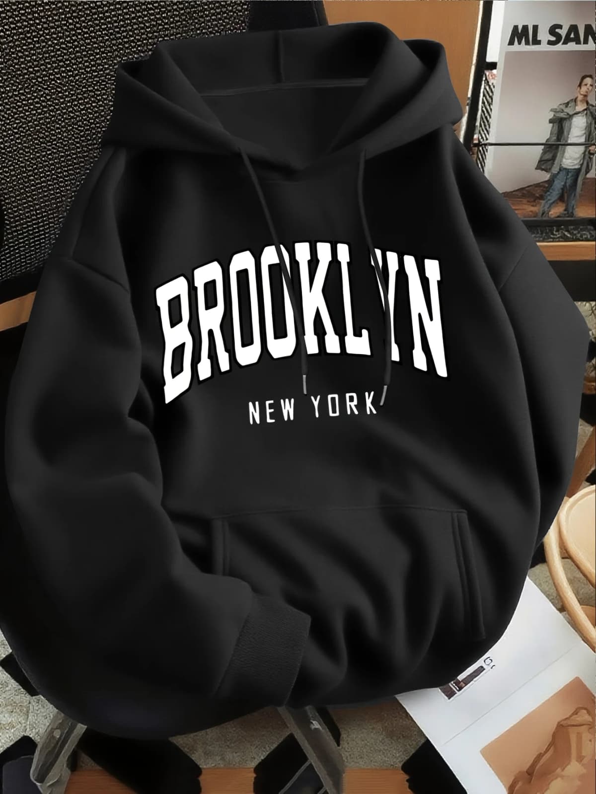 New York Brooklyn Letter Print Style Fashion Men's Women's Hoodie Casual Fashion Casual HipHop Sweatshirt Harajuku Unisex
