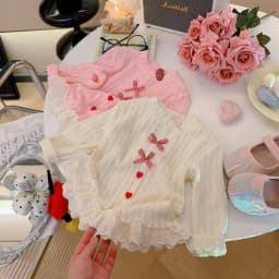 Baby Girls Sweet Lace Ruffle T-shirt Soft Tops Bottom Wear Fashion Spring Kids Clothes