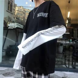 Men T Shirts Autumn Men Clothes Anime Casual Long Sleeved Oversized Y2K T-Shirt Harajuku Streetwear Academia Hip Hop Tee Tops