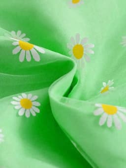 Yellow Green Blue Daisy Mesh Layered Jumpsuit - Elegant Ruffled Hem, Perfect for Summer Parties and Casual Wear