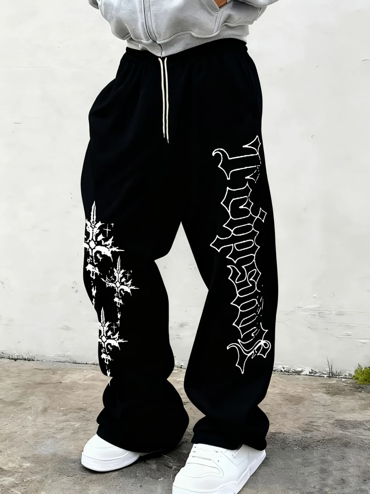 Men's Women‘s Kids versatile solid color drawstring loose casual sports trousers, suitable for all seasons streetwear men pants