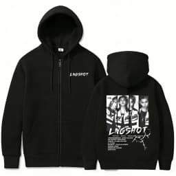 Korean Band Lngshot Jay Park 2026 Zipper Hoodie Men Women Kpop Fashion Trend Zip Up Jacket Male Oversized Zip Up Sweatshirt Coat