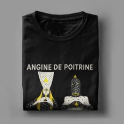 Angine De Poitrine Rock Band Cotton T-Shirt For Men Summer Vintage T Shirts Harajuku Tees Plus Size Cheap Tops