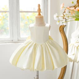 Toddler Flower Bud Party Baptism Baby Girls Dress Elegant 1st Birthday Wedding Princess Prom Dress Girl Bridesmaid Evening Gown