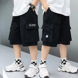Boys Cargo Shorts Summer Short Sport Cotton Sweatpants Boys Knee Length Pants Size Hot Pants Kids Clothes 6 8 10 12 13 14 Year
