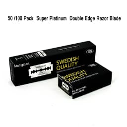 100 Pack Super Platinum Double Edge Razor Blade, Ultra-sharp Stainless Steel for Shaving, Mens Razor Blades one blade razor