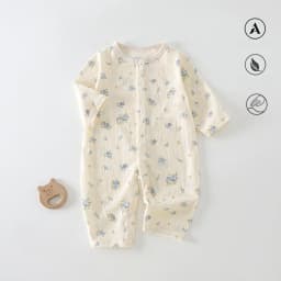 Baby 0-24M Spring Summer Floral Romper Lightweight Long Sleeve Infant One Piece Cotton Girls Pajamas Jumpsuit Homewear