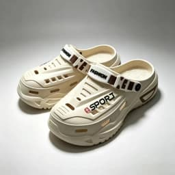 Men's Perforated Shoes, Toe Toed Shoes, Casual Driving, Two On, Thick Soled, Comfortable, Breathable, Anti Slip, Trendy Sandals