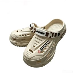 Men's Perforated Shoes, Toe Toed Shoes, Casual Driving, Two On, Thick Soled, Comfortable, Breathable, Anti Slip, Trendy Sandals