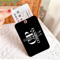 CP-Fashion Company 1Pc Access Card Case Leather Card Holder Keychain Key Ring Door Access Tags ID Card Case Keychain