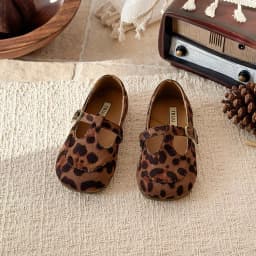 Girls Leather Shoes Toddlers Flats Princess Sweet Little Kids Soft Shoes T-strap Retro Classic Children's Dress Shoes for Party