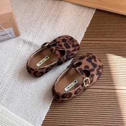 Girls Leather Shoes Toddlers Flats Princess Sweet Little Kids Soft Shoes T-strap Retro Classic Children's Dress Shoes for Party